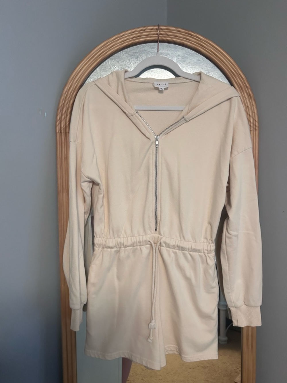 Le Lis Butter Yellow/Cream Hooded Zip-Up Jumper Loungewear One Piece